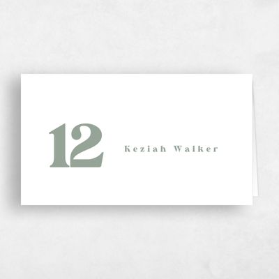 Sage, Green Wedding Place Card - Bolduc
