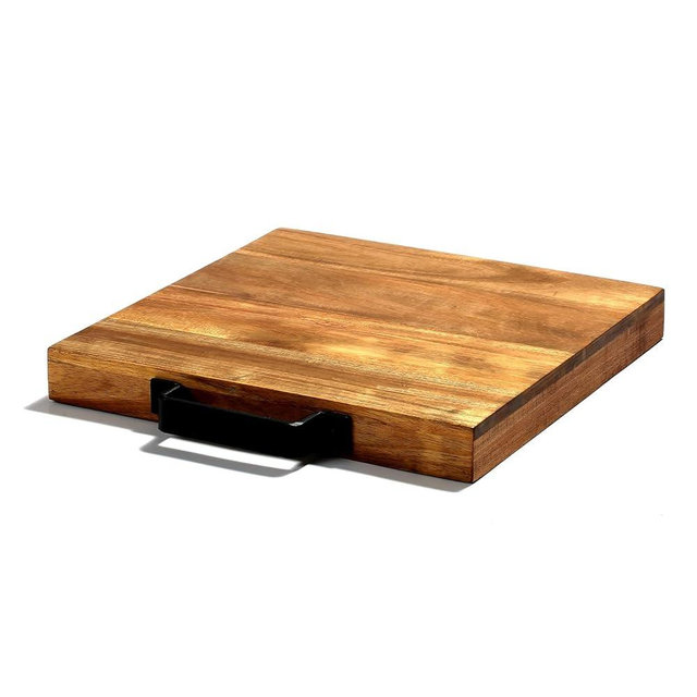 EVERBBKING Natural Acacia Sliding Tray for Coffee Machine Kitchen Appliance Moving Caddy, appliance slider,appliance rolling stand air fryer rolling tray
