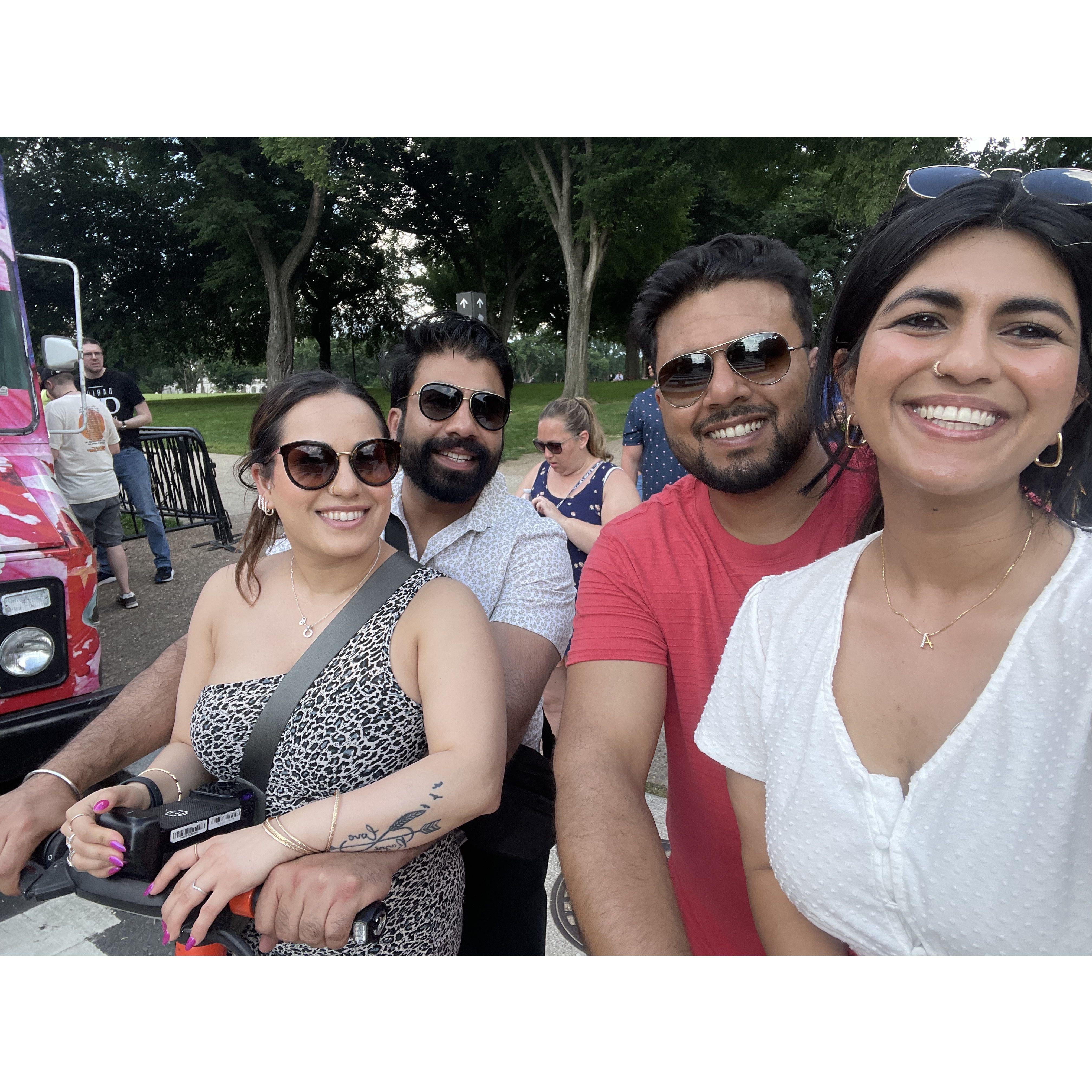 Cruising around Washington, DC with our favorite couple 🛴