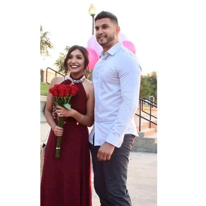 HE PROPOSED AND SHE SAID YES