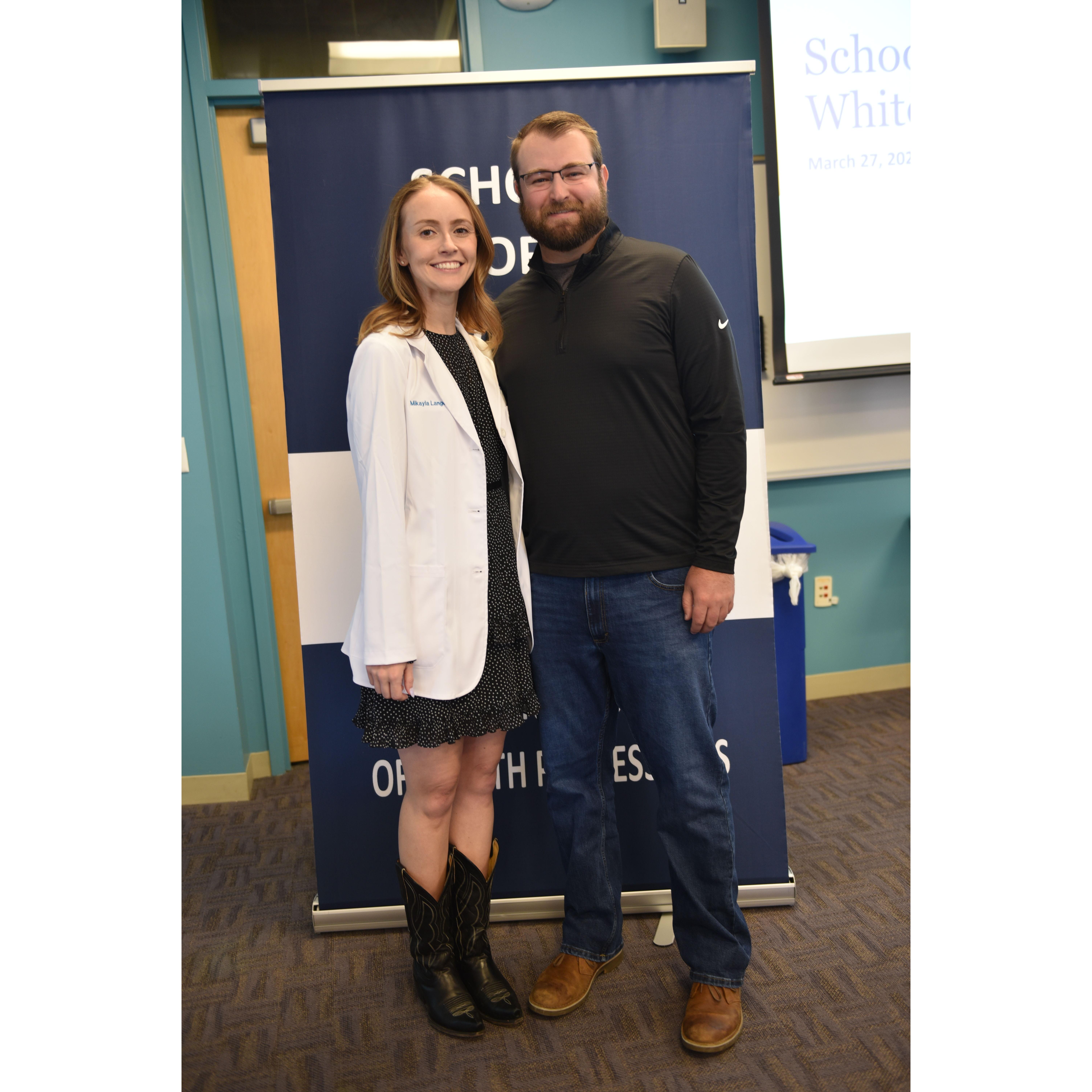March 2025. Mikayla's white coat ceremony for nurse practitioner school.