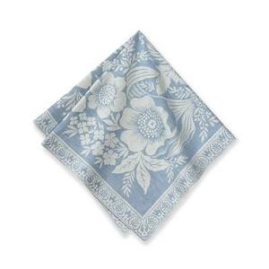 Vintage Floral Jacquard Napkins, Set of 4, Blue