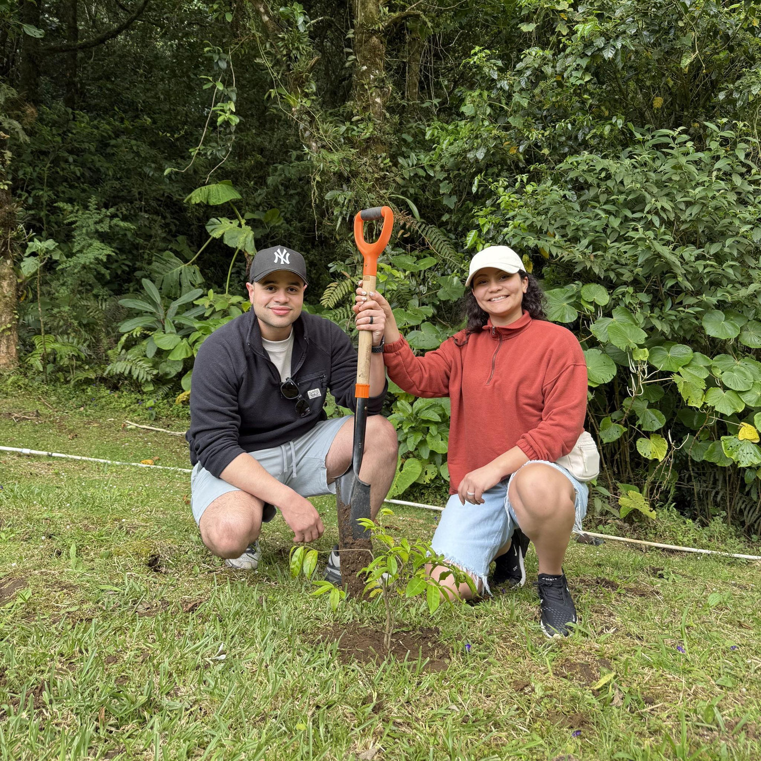 We planted a lady tree, in Costa Rica. In a couple years this tree will grow oranges.