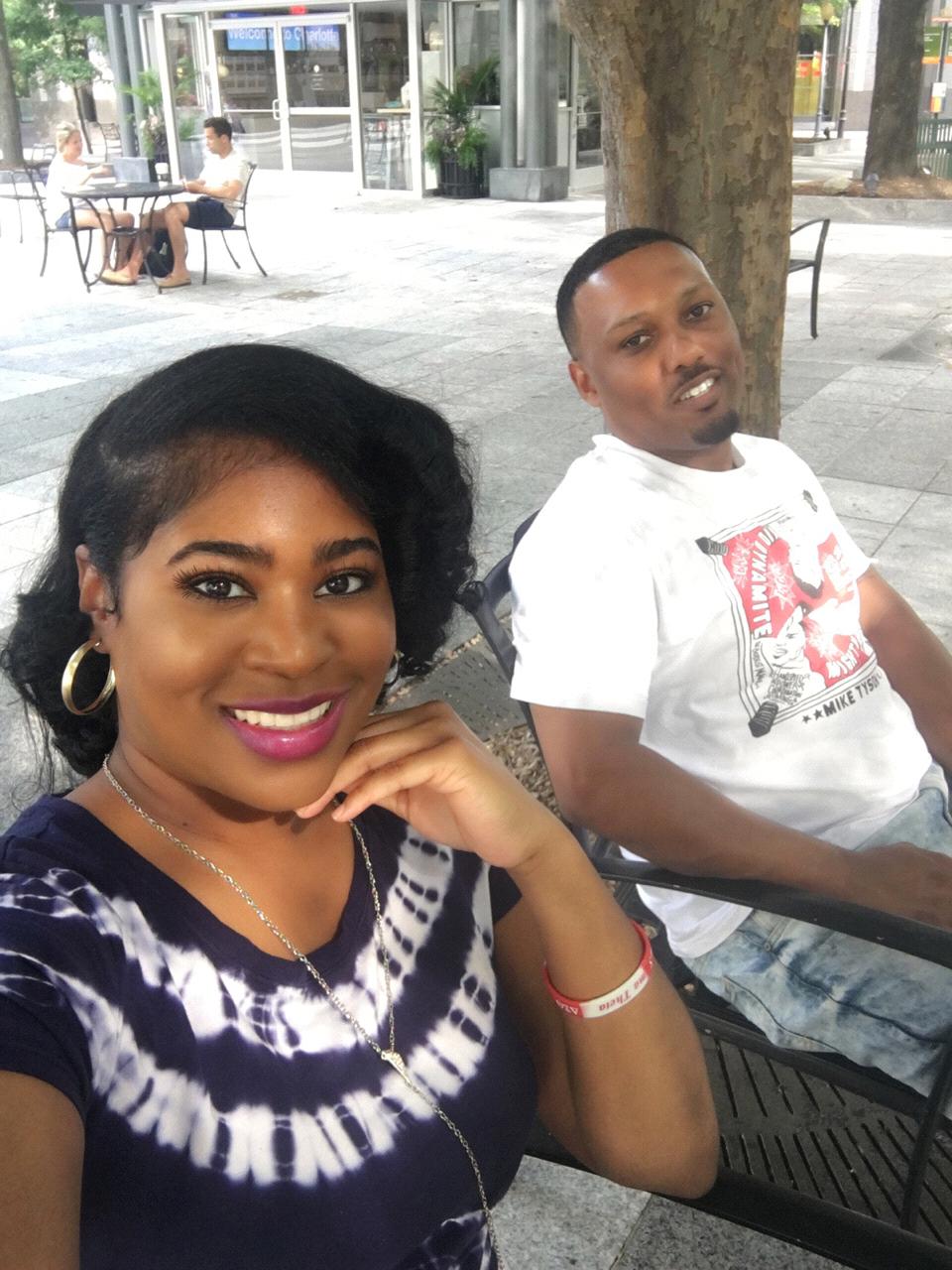 When you know, you know!🥰Enjoying the scenery and each other’s company uptown Charlotte.07.14.2018