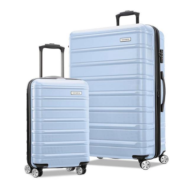 Samsonite Omni 2 Hardside Expandable Luggage with Spinner Wheels, 2PC SET (CO/L), Pale Blue