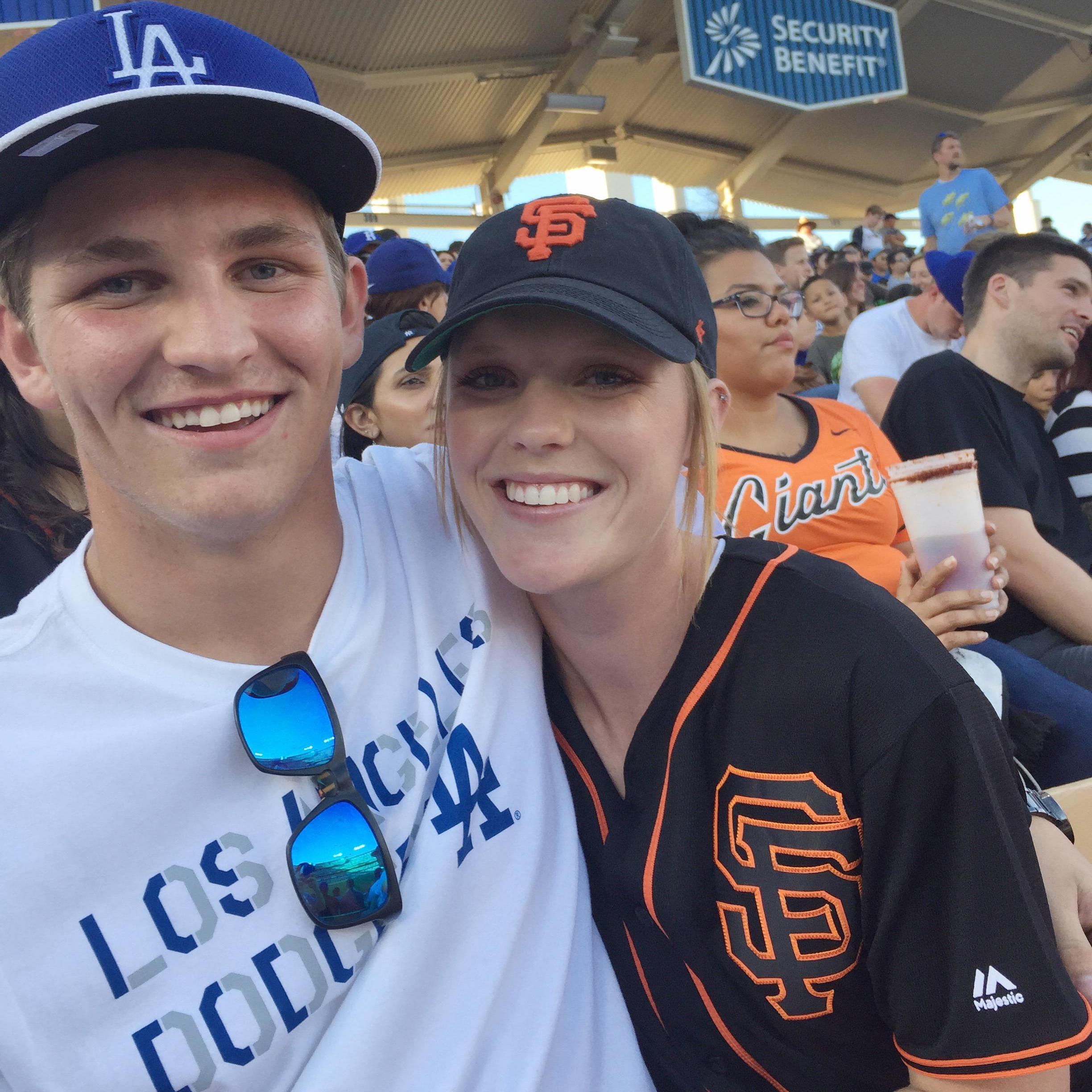 Baseball season is always pretty interesting with us being fans of rival teams.