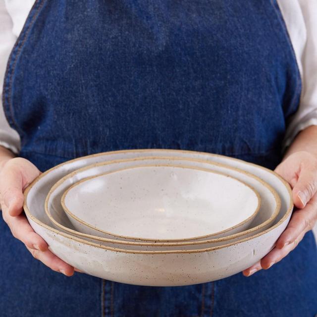 Pottery Handmade Matte Milky White Large...