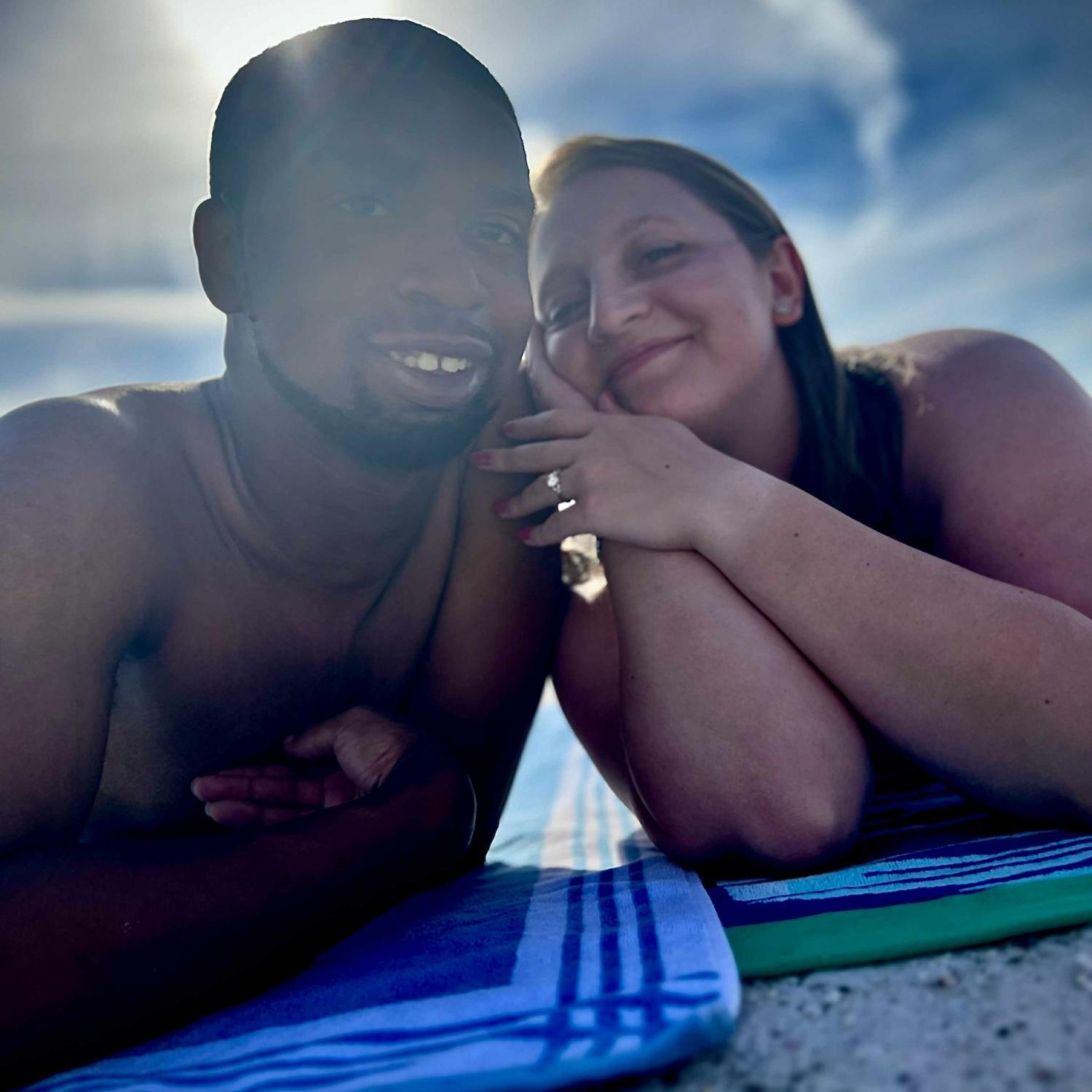 Beach engagement photos