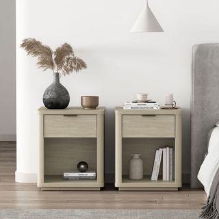Evelyn 1-Drawer Nightstand, Set of 2