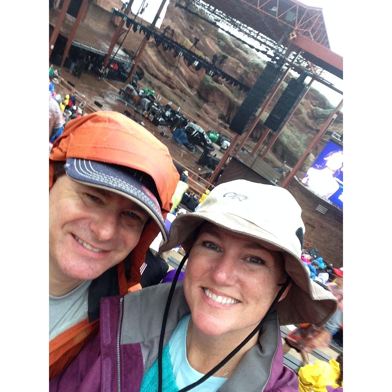 A rainy night at Red Rocks is better than no night at Red Rocks!