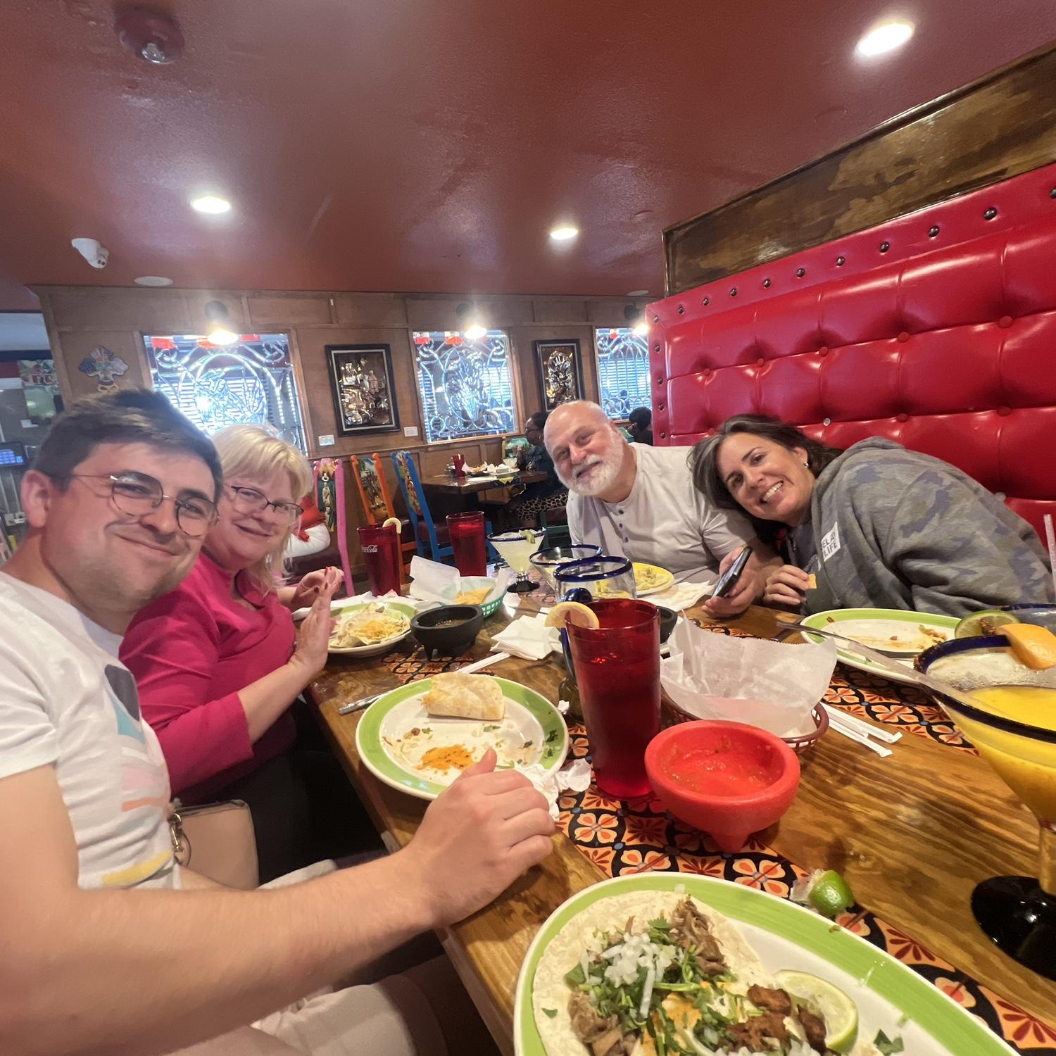 2024 - one of many "Taco Tuesdays" with T's fam. It became a staple during our interim time in D-town.