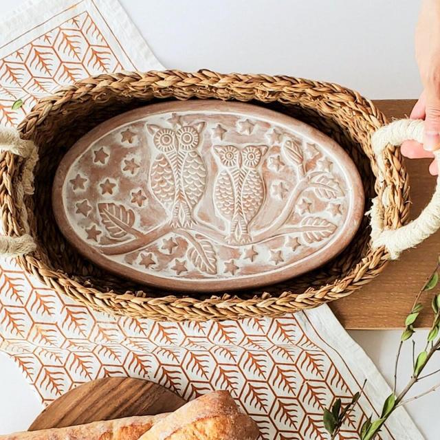 Owl Oval - Handmade Bread Warmer & Wicker...