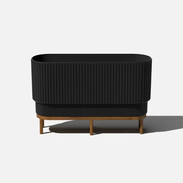 Veradek Demi Series Raised 30" Long Plastic-Stone Planter -