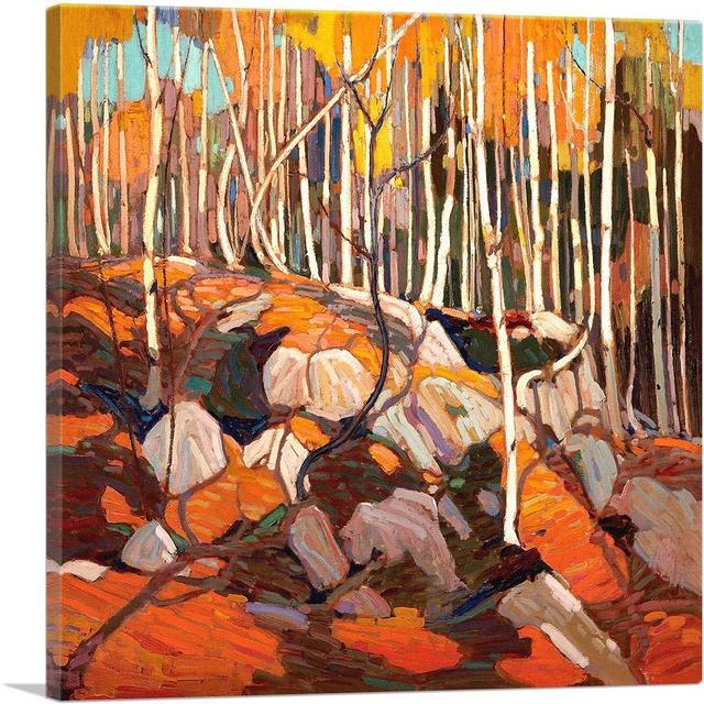 ARTCANVAS The Birch Grove Autumn 1915 Canvas Art Print by Tom Thomson - 12" x 12" (0.75" Deep)