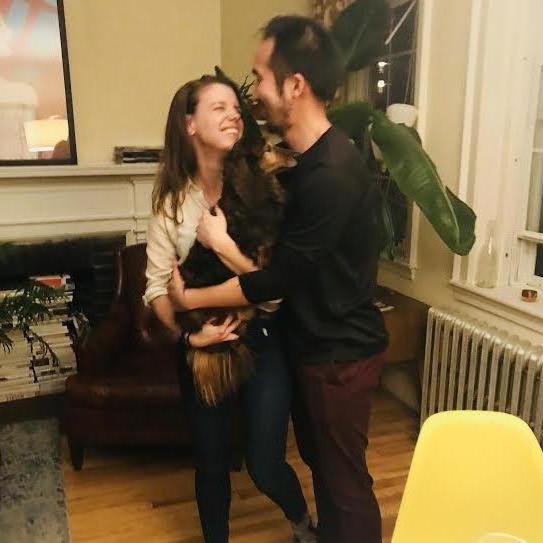 We couldn't celebrate our engagement with the best looking member of our little family, Legend.