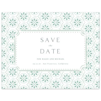 Seafoam, Green Wedding Digital Save the Date - Aeolus Landscape