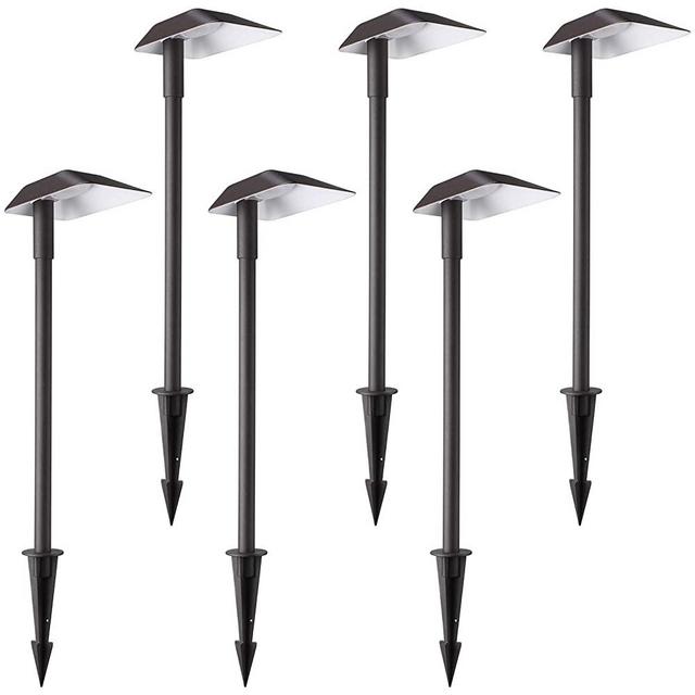 LEONLITE 5W LED Landscape Lighting, 12V-15V AC/DC Low Voltage Garden Pathway Lights, IP67 Waterproof Outdoor Lights, 3000K Warm White, for Walkway, Driveway, Yard, Patio, Pack of 6