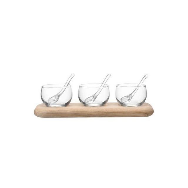 Condiment Serving Set & Oak Base LSA