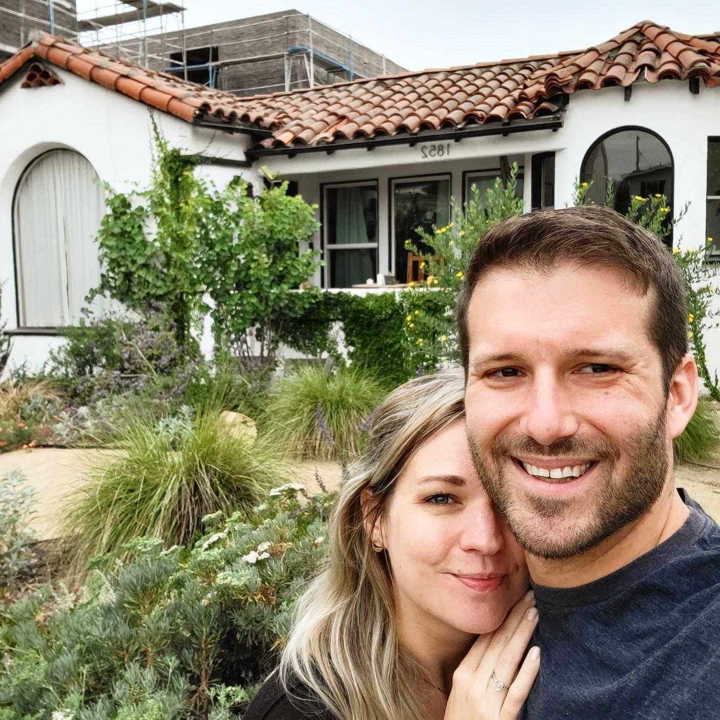 At our engagement spot in LA <3