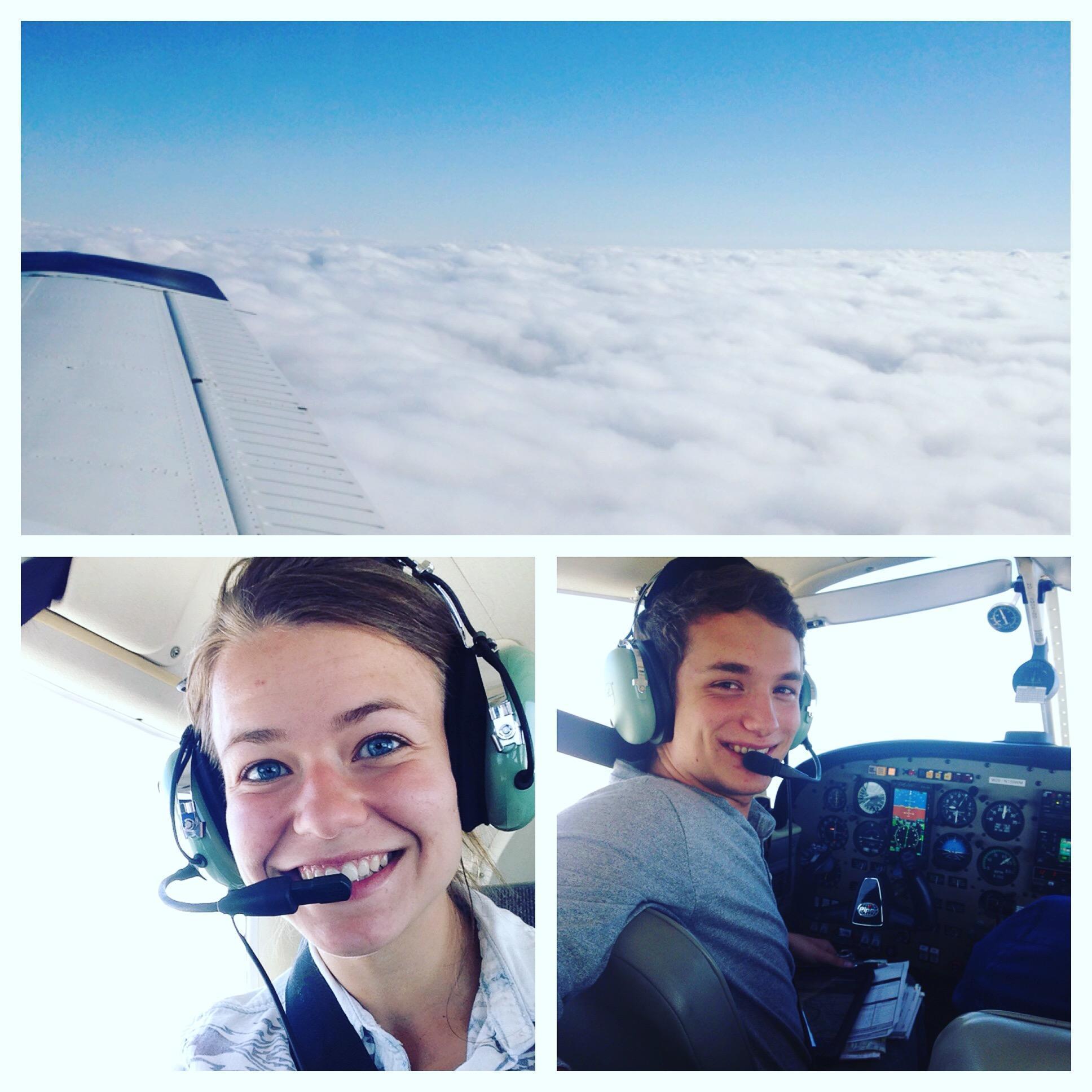 Our first time flying together!
