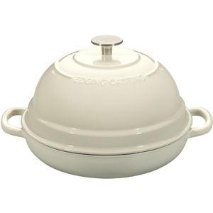 Enameled Cast Iron Dutch Oven Pot with Lid, Round Bread Oven for Homemade Sourdough Bread Baking, 6 Quart, White