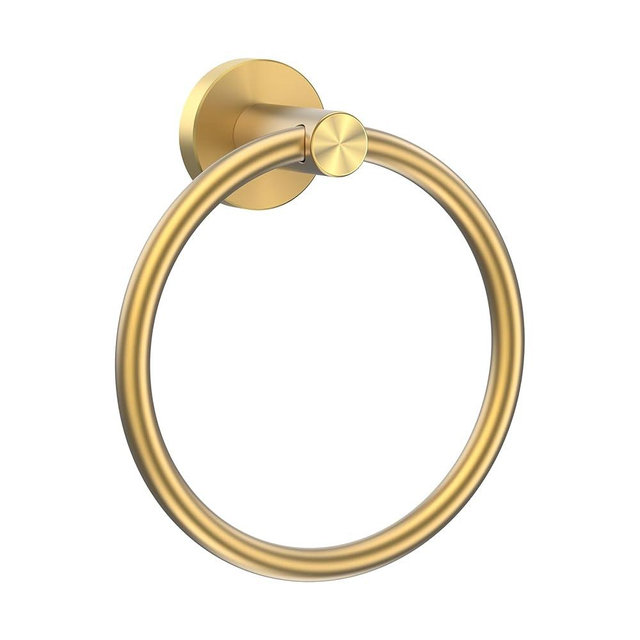 SetSail Towel Holder Screw-in Gold Towel Ring for Bathroom Wall 304 Stainless Steel Hand Towel Holder for Bathroom, Kitchen Drill Hole