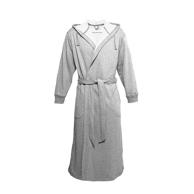 Mansfield Unisex Hooded Sweatshirt Cotton Polyester Blend Spa Robe Bath Robe, Grey