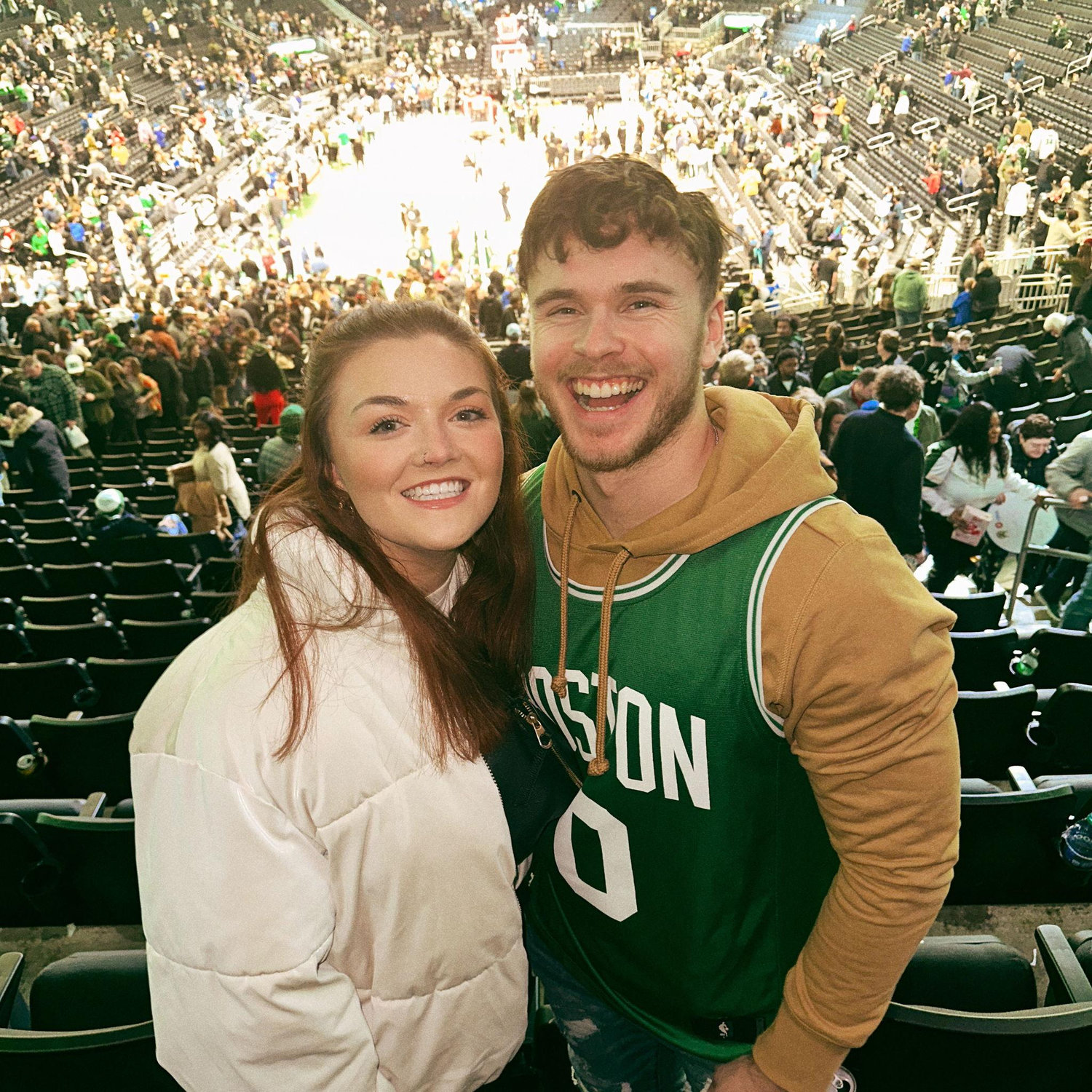 Our first Celtics game! (They lost by 33 😭)