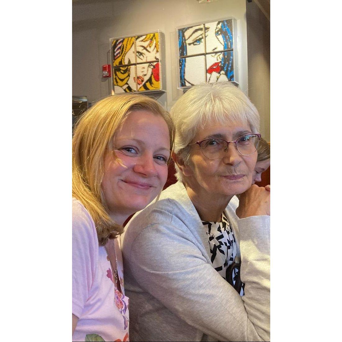 Chris' mom and me