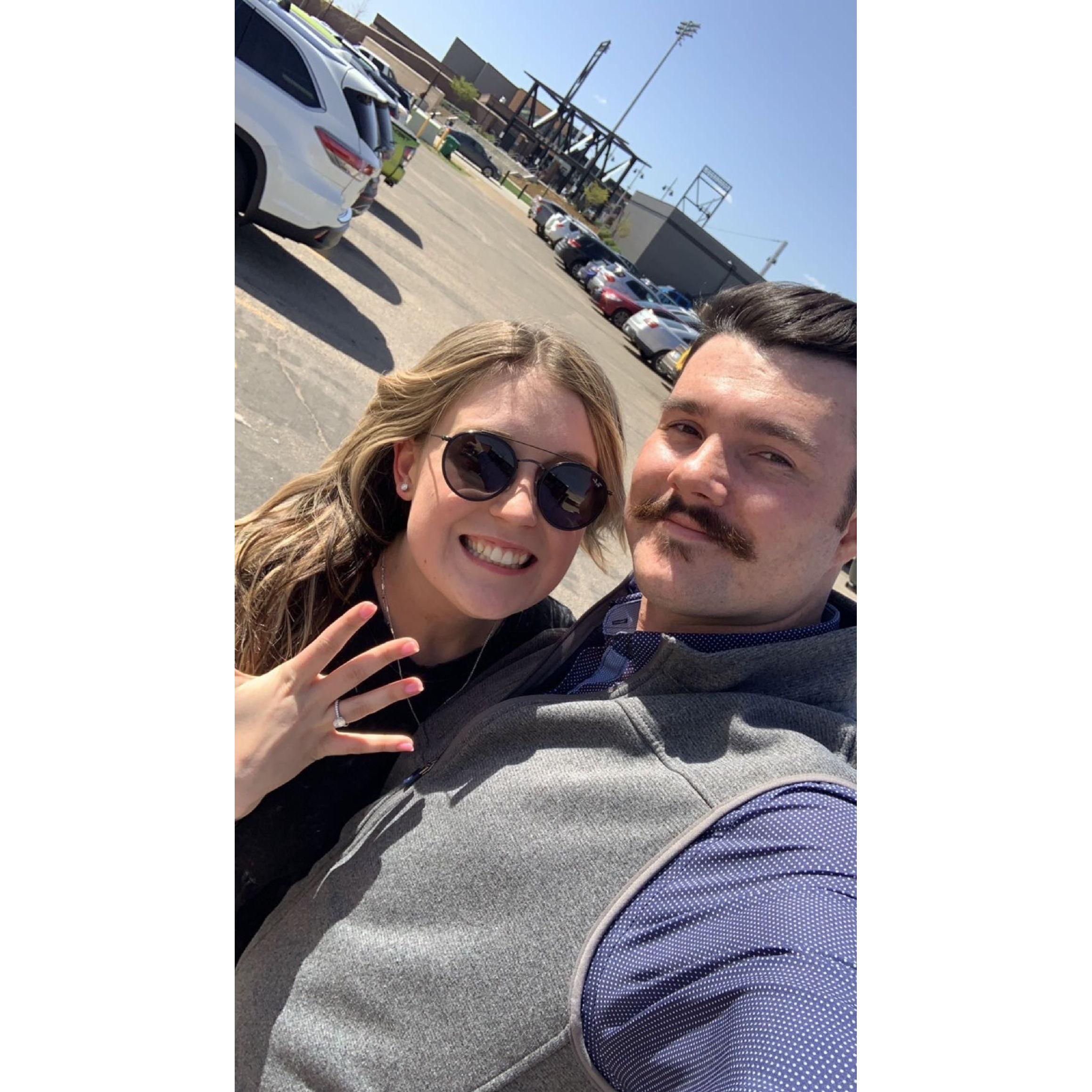 the pic our friends got announcing our big news!
