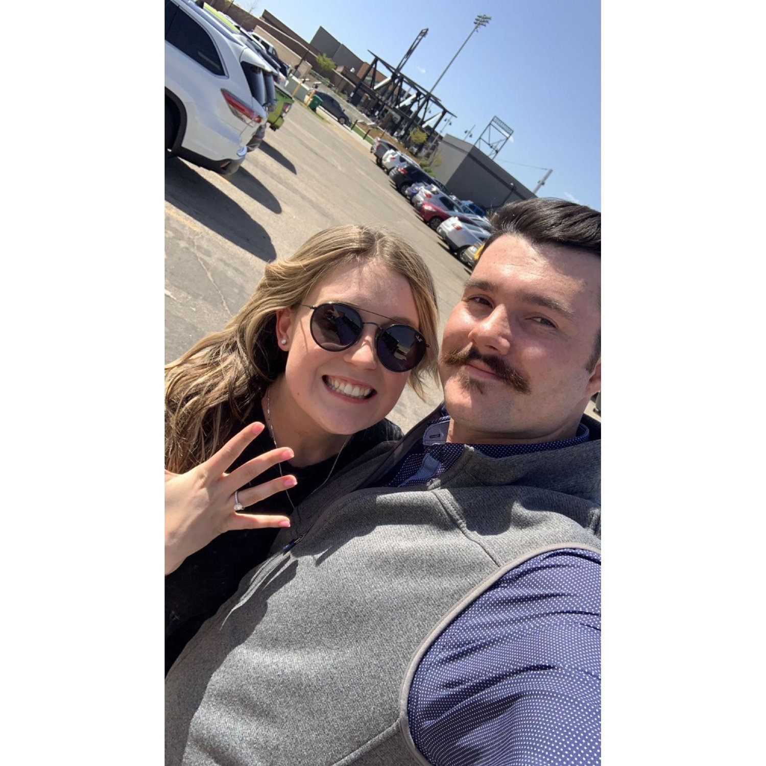 the pic our friends got announcing our big news!