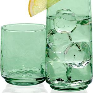 Anchor Hocking Fern Green Brockhill Drinking Glasses (16-Pieces, 12-ounce and 18-ounce, dishwasher safe)