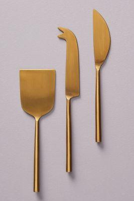 Streamlined Cheese Knives, Set of 3