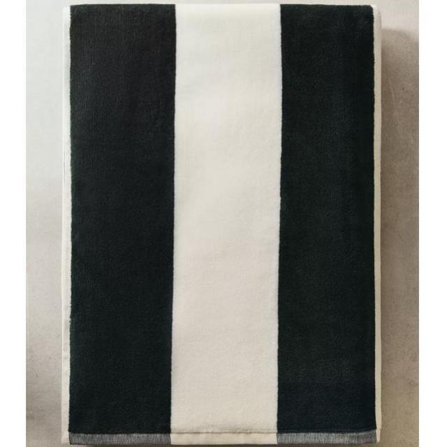 WIDE STRIPE VELOUR BEACH TOWEL