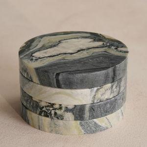 Hanson Coaster, Floral Jade, Set of Four