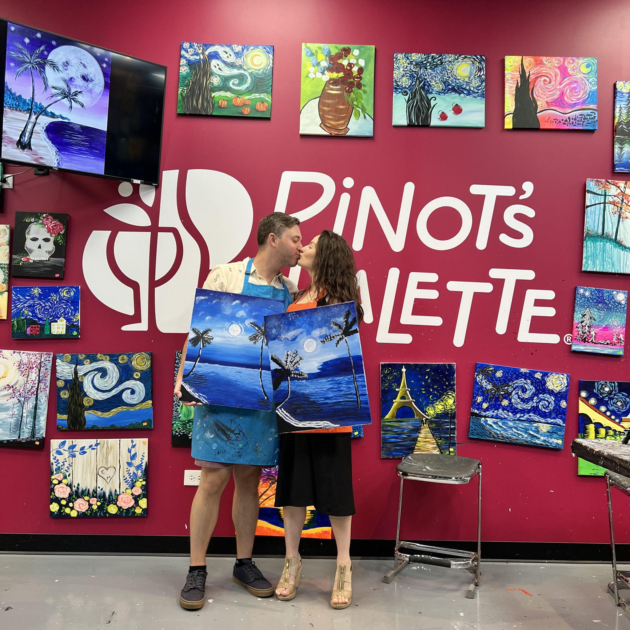 We painted these together and carried them through a year of long distance, waiting until we were back together.