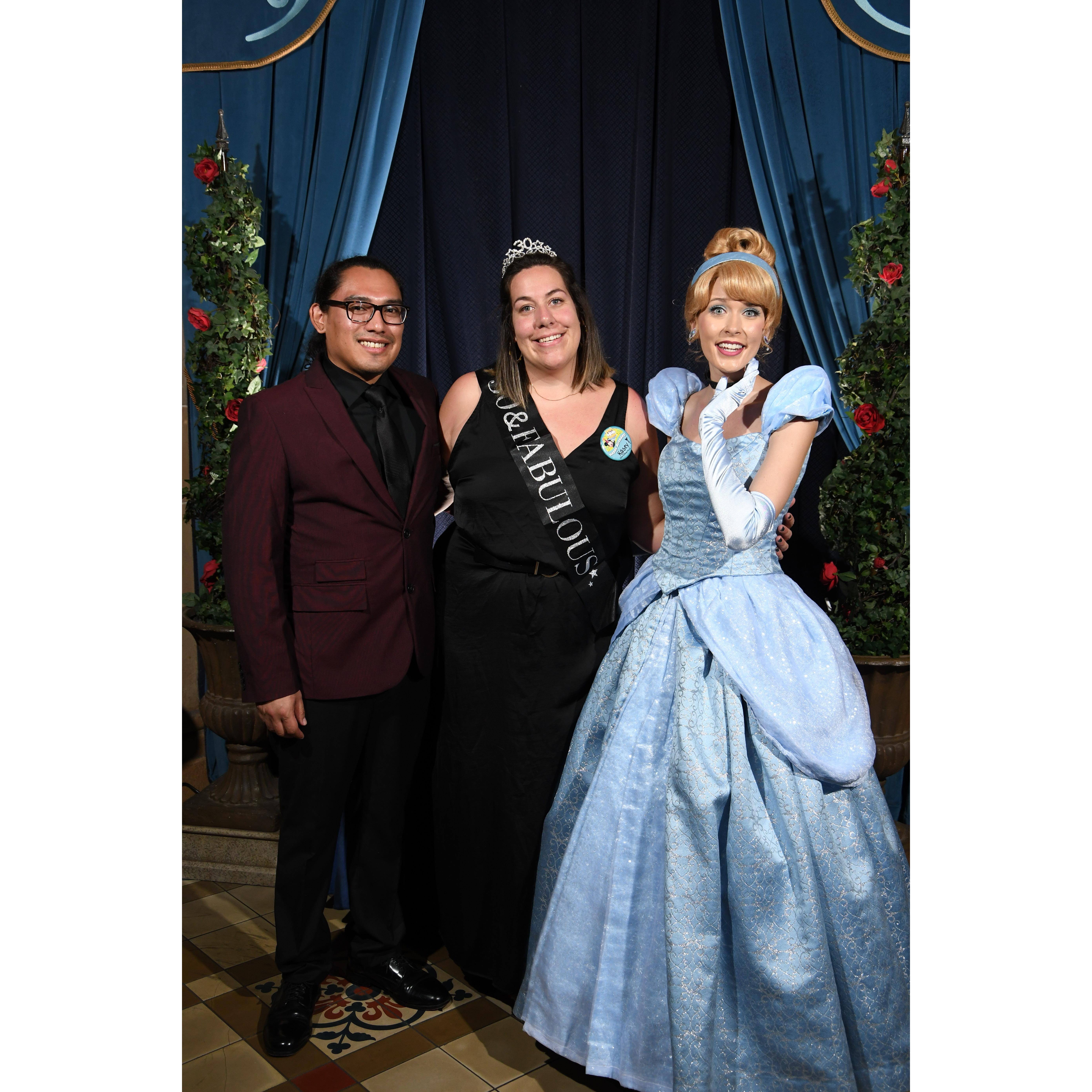 Right before Greg proposed...on my 30th birthday...in Cinderella's Castle...at The Royal Table...During the fireworks...