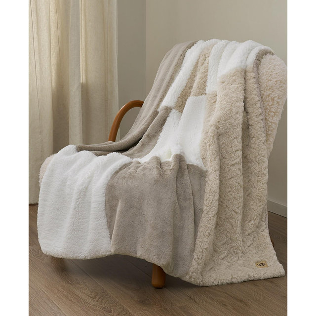 UGG® Orly Mixed Faux-Fur Throw, 50" x 70"