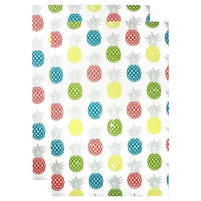 2pk Pineapple Print Kitchen Towel 20"x 30" - MUkitchen