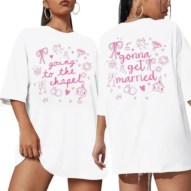 Going to The Chapel Shirt Bride to Be Tshirt Bride Engaged Tee Bachelorette Wedding Party Casual Short Sleeve Tops