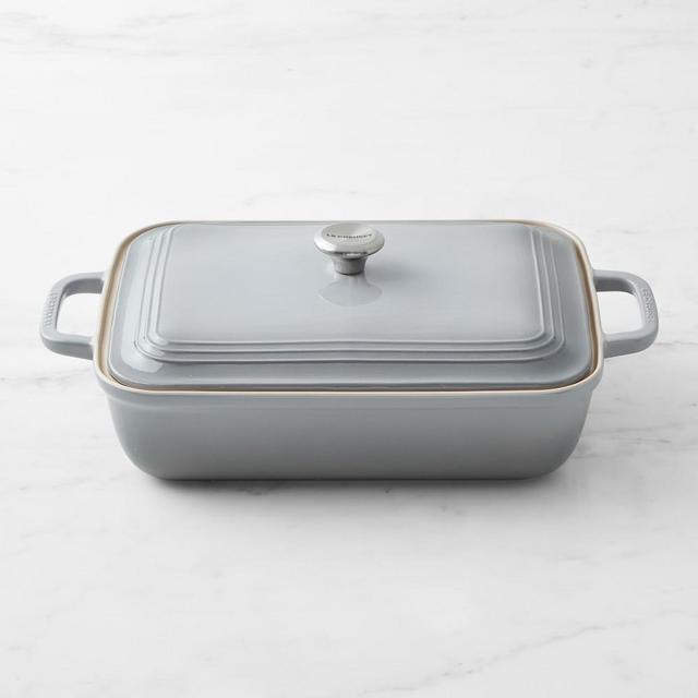Le Creuset Stoneware Rectangular Covered Baker, 4-Qt., French Grey