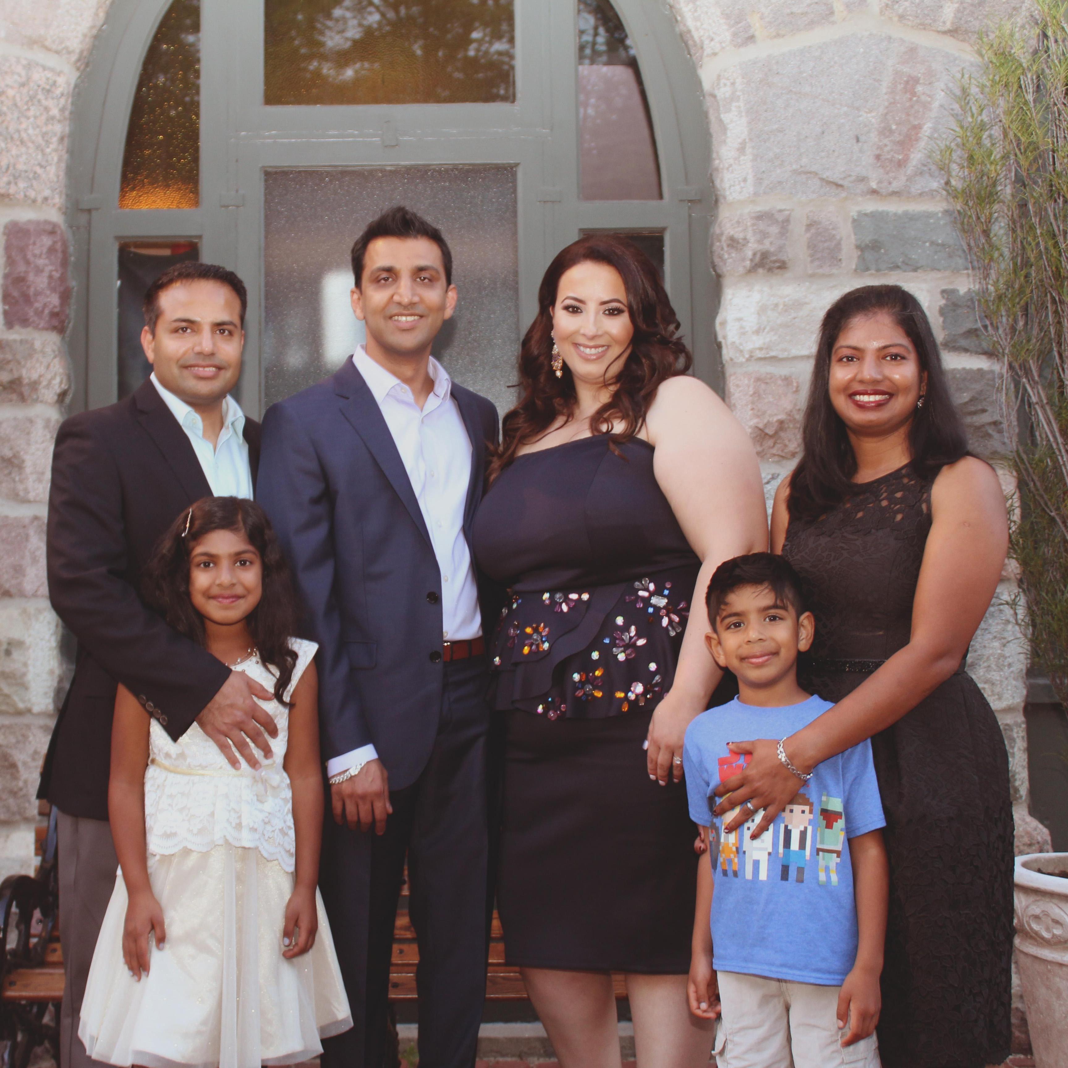 Surrounded by family