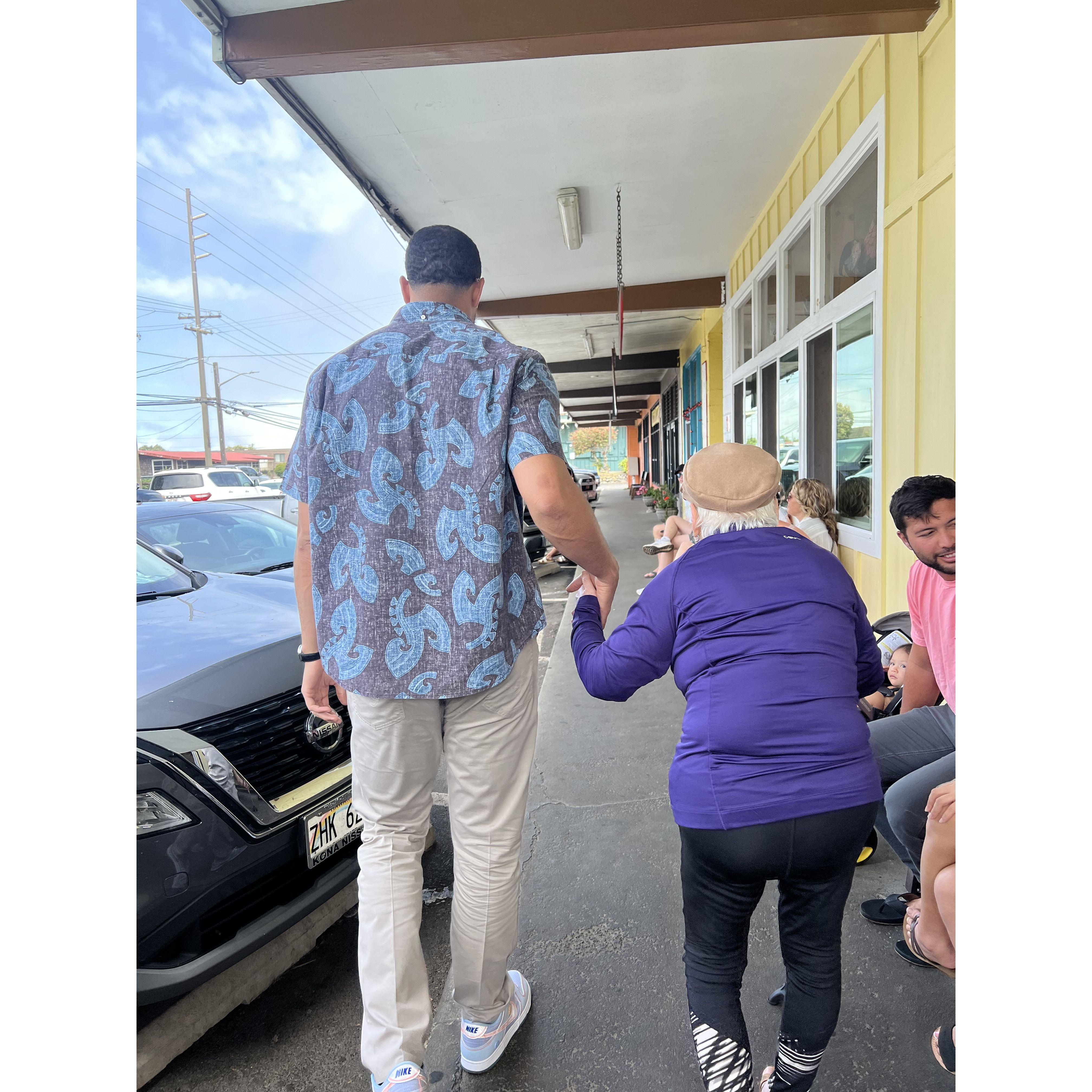 Andre met Tutu and Saydees family in Hawaii