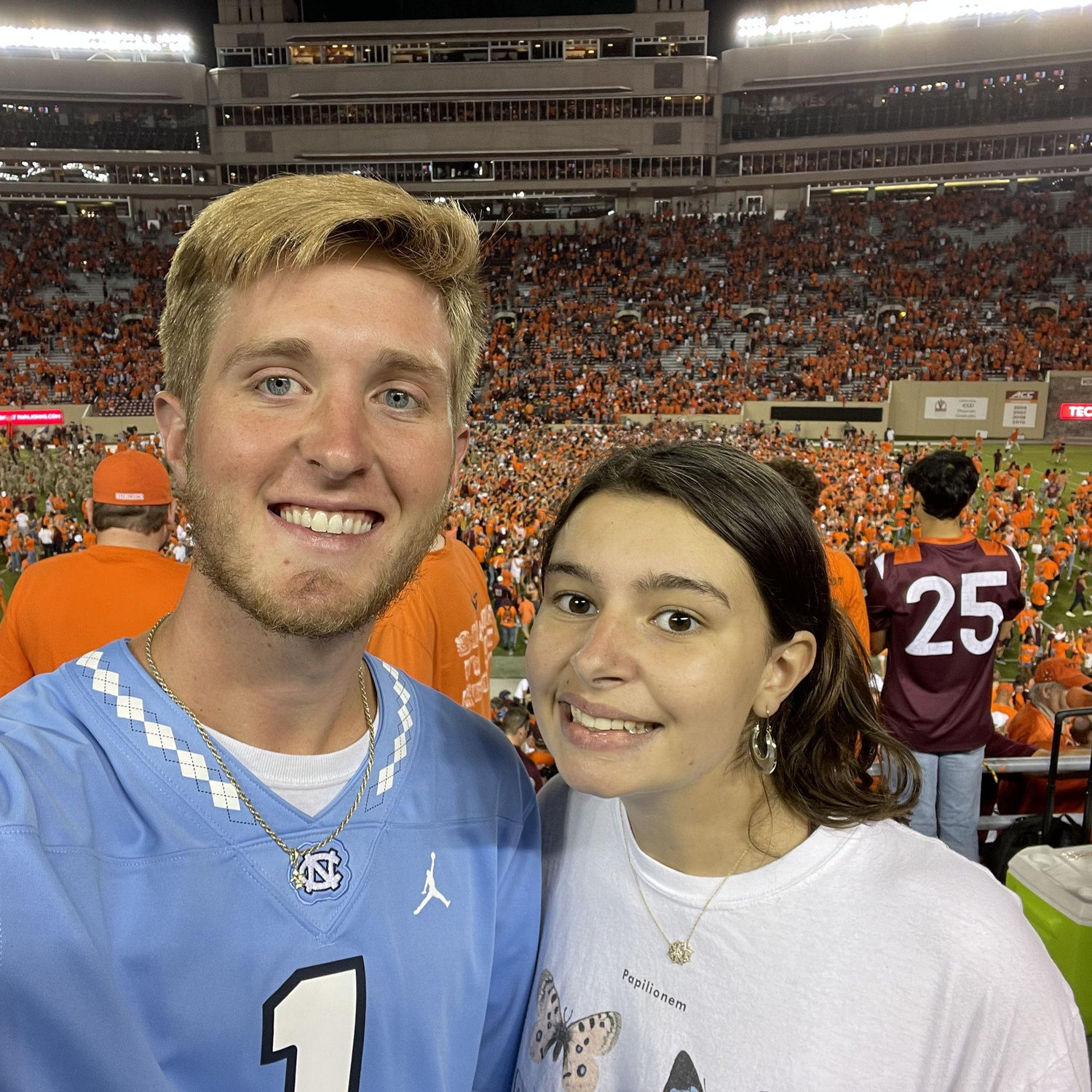 Impromptu stop to watch the Heels in Blacksburg on a roadtrip to WV