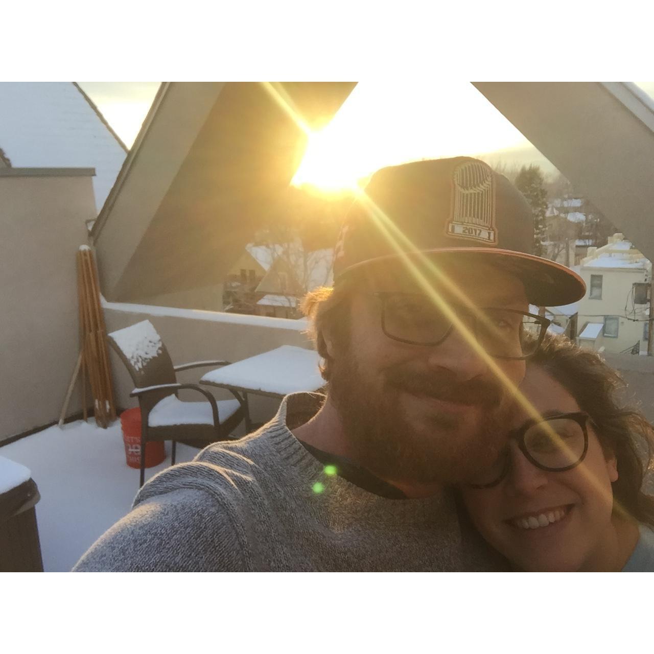Beautiful sunset in Denver