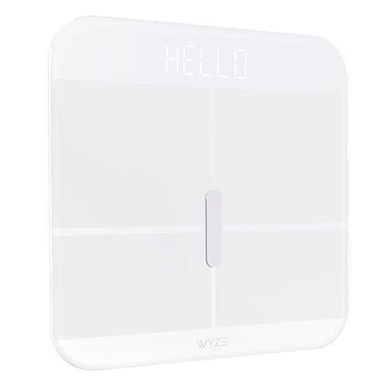 WYZE Smart Scale X for Body Weight, Digital Bathroom Scale for BMI, Body Fat, Water and Muscle, Heart Rate Monitor, Body Composition Analyzer for People, Baby, Pet, 400 lb, White
