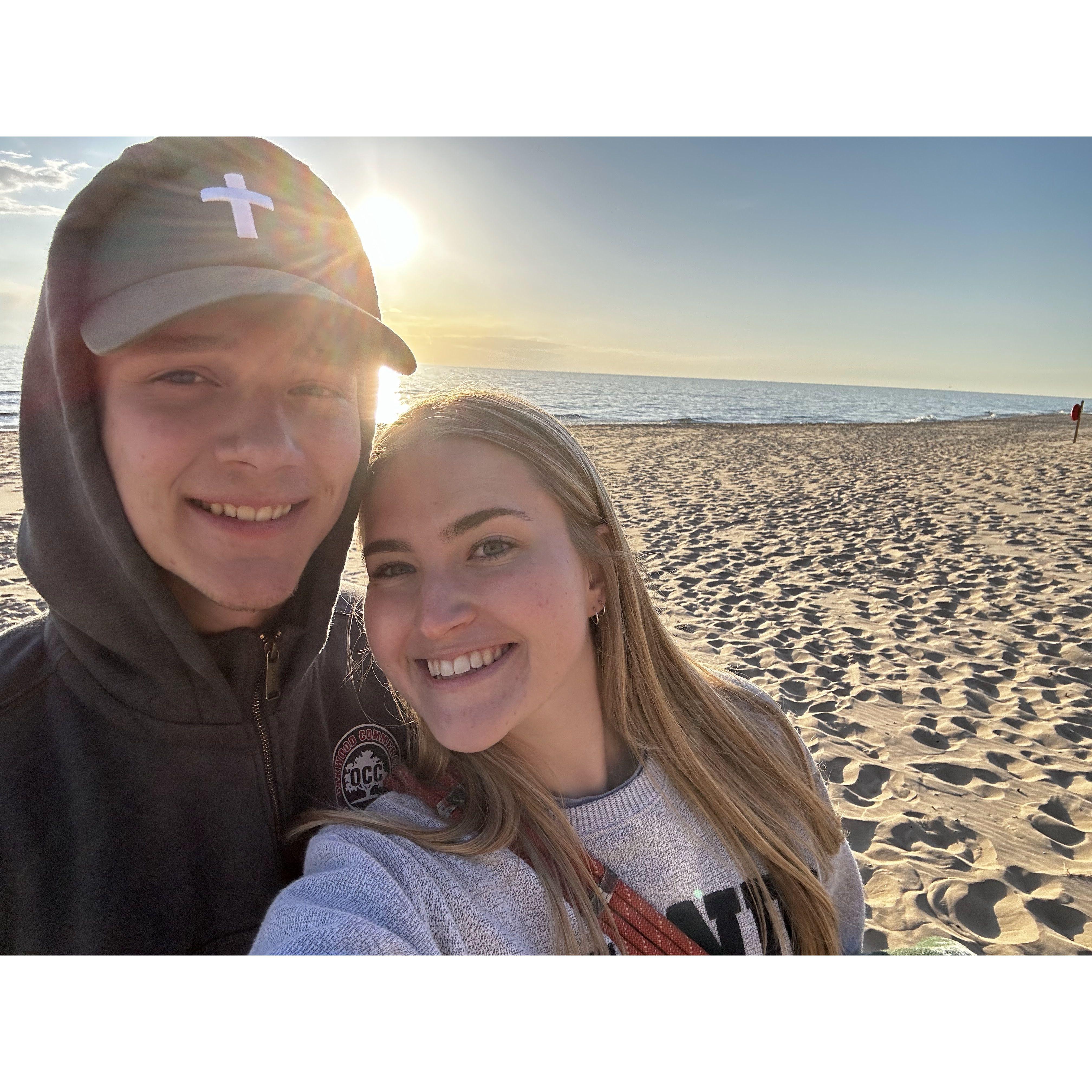 05.01.24 - Another beach date :) Can you tell Lake MI is one of Linnea's favorite places?