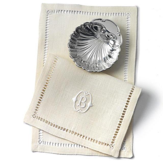 Aix Cocktail Napkin Set with Monogram