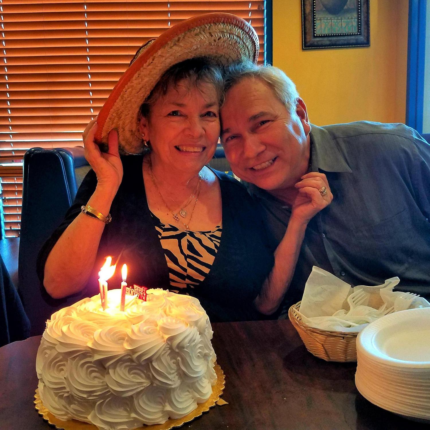 George and his mother Martha on her 85th birthday