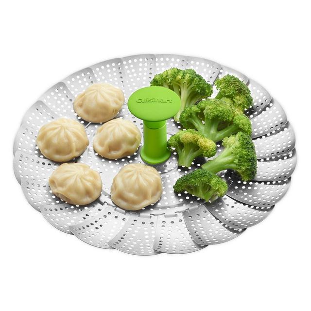 Cuisinart® Stainless Steel Steamer Basket in Stainless Steel/Green